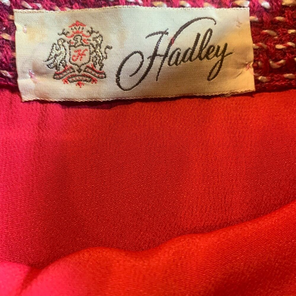 Hadley Women’s 12 Pink Tweed Plaid VINTAGE Skirt with hidden pockets